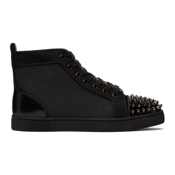 Photo: Christian Louboutin Black Orlato High-Top Sneakers