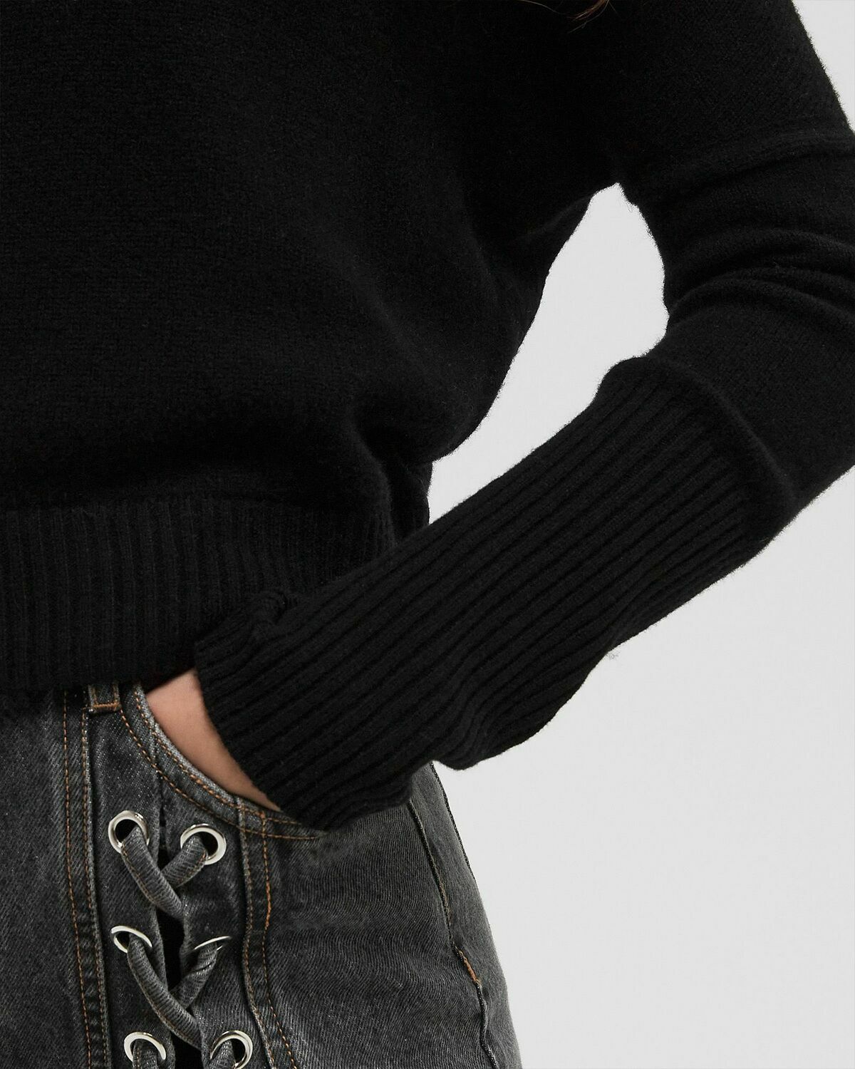 CLOSED CREW NECK CROPPED Black Womens Pullover