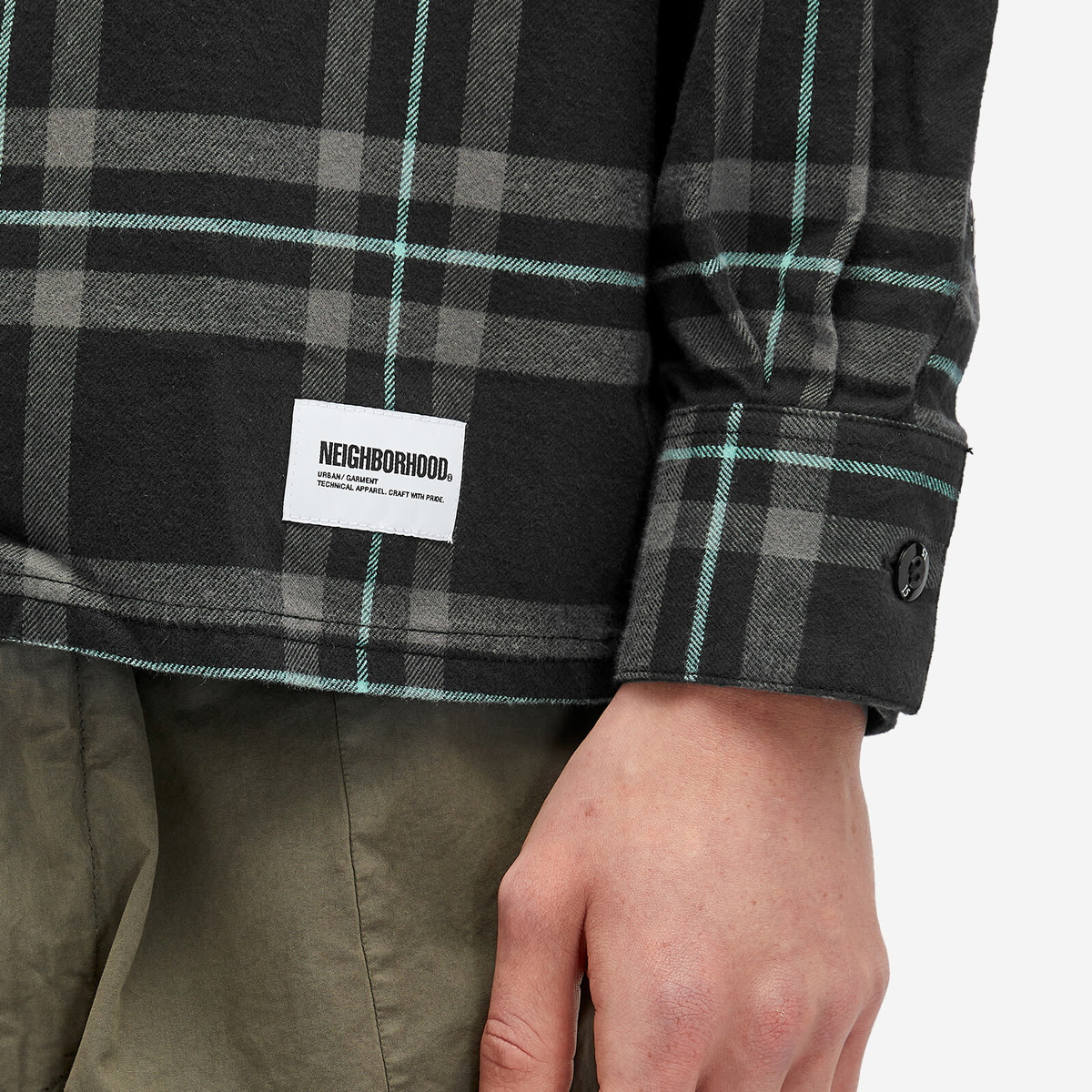 Neighborhood Men's Tartan Check Shirt in Black Neighborhood