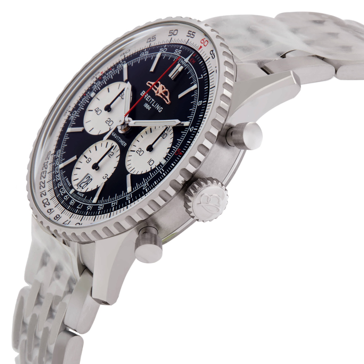 Breitling Navitimer Chronograph Automatic Chronometer Black Dial Mens Watch AB0139211B1A1