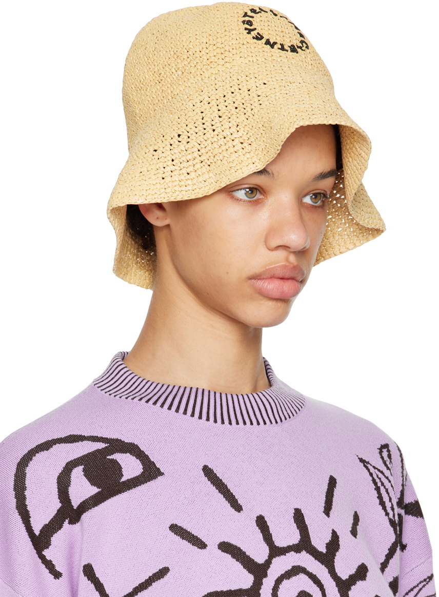 Stella McCartney Beige Logo Bucket Hat Stella McCartney