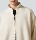 Balenciaga Logo cotton-blend zip-up cardigan