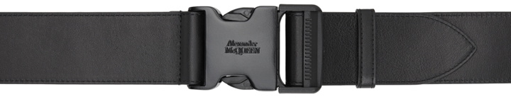 Photo: Alexander McQueen Black Tuck Buckle Belt