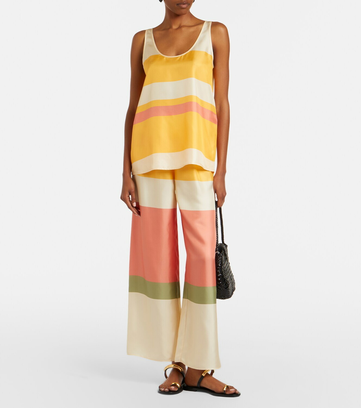 Eres Lollipop silk twill wide-leg pants