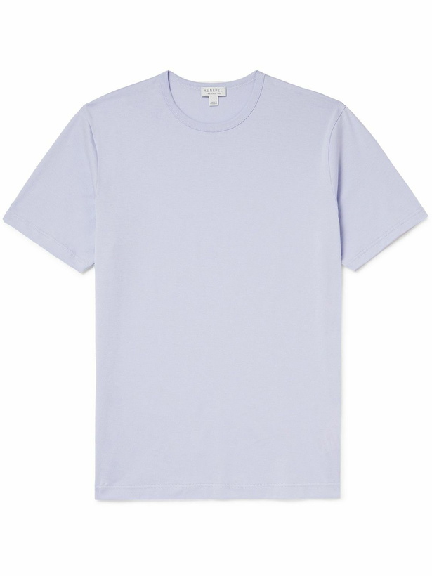 Photo: Sunspel - Slim-Fit Cotton-Jersey T-Shirt - Purple