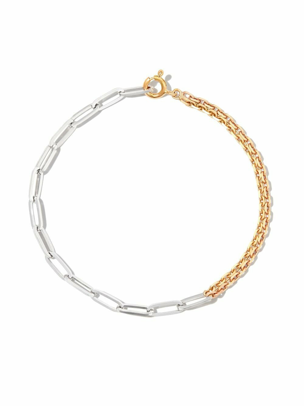 Yvonne Léon 18K Yellow And White Gold Solitaire Chain Bracelet