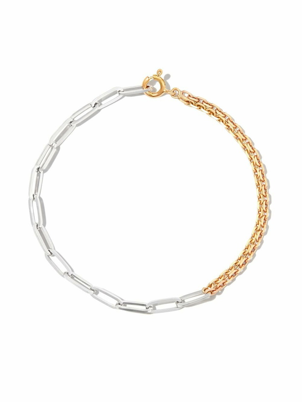 Photo: Yvonne Léon 18K Yellow And White Gold Solitaire Chain Bracelet