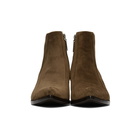 Saint Laurent Brown Suede Finn Boots