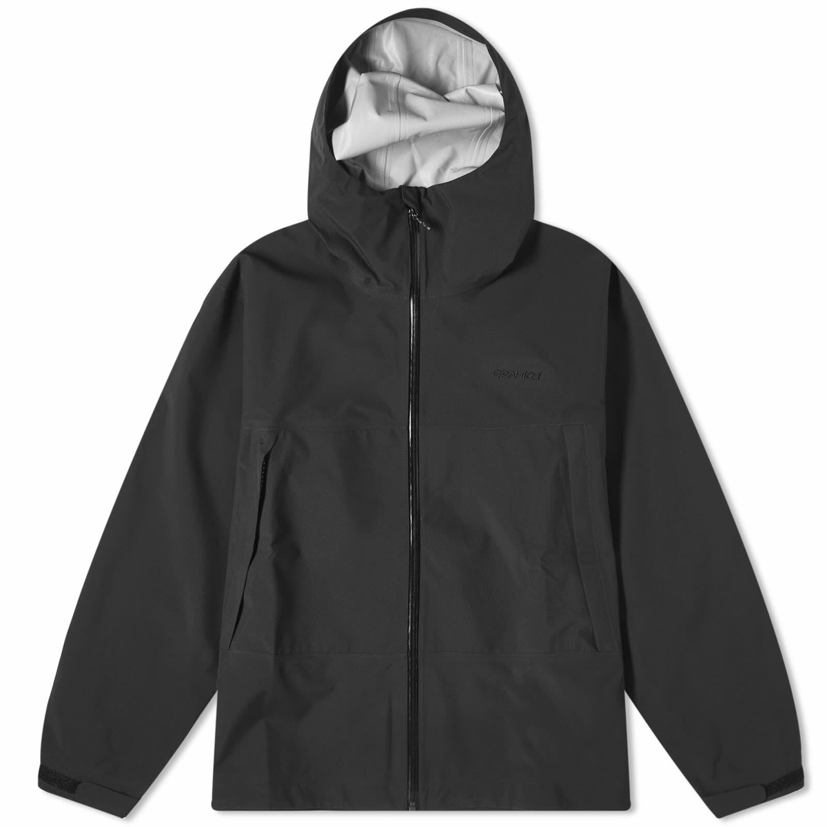 Gramicci Men's Waterproof Hooded Jacket in Black Gramicci