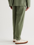 Officine Générale - Hugo Tapered Belted TENCEL Lyocell-Blend Twill Trousers - Green