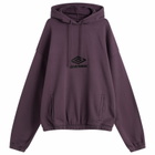 Umbro by Slam Jam Men's Og Logo Mask Hoodie in Dark Purple