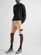 Stone Island - Logo-Appliquéd Cotton-Jersey Drawstring Shorts - Pink