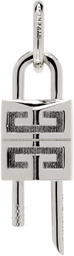 Givenchy Silver Lock Single Earring