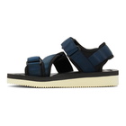 Suicoke Navy and Black KISEE-V Sandals