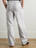 Frescobol Carioca - Luan Straight-Leg Linen and Cotton-Blend Drawstring Trousers - Gray