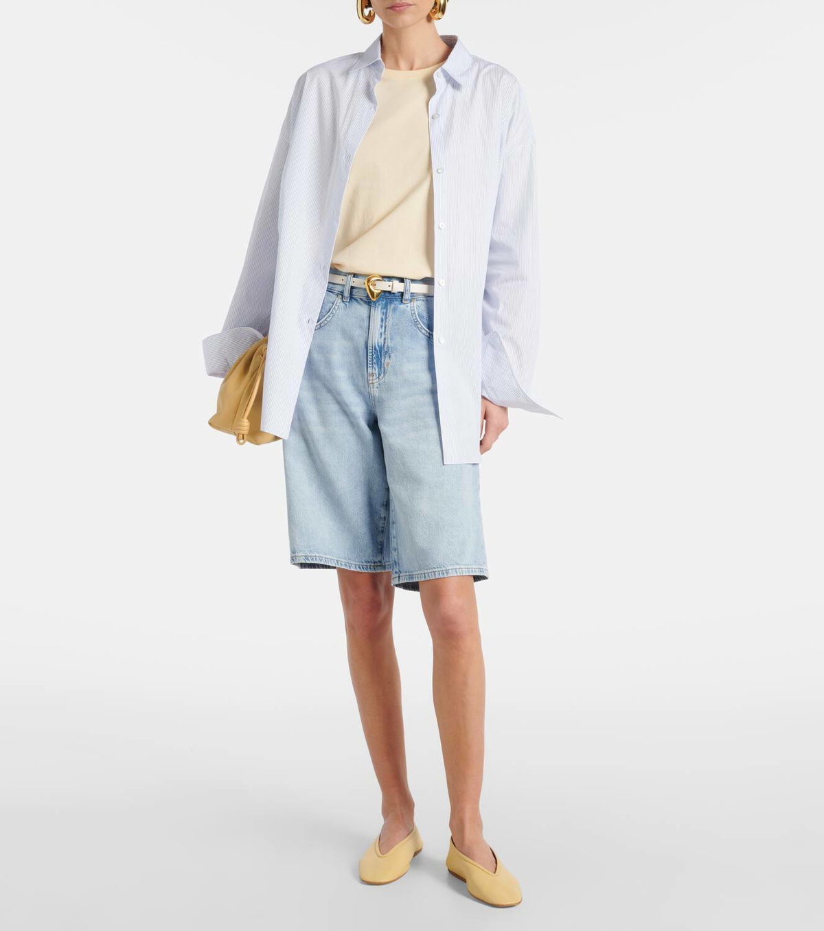 AG Jeans Thalia mid-rise denim Bermuda shorts