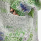 Acne Studios Women's Flower Print Cardigan in Light Grey