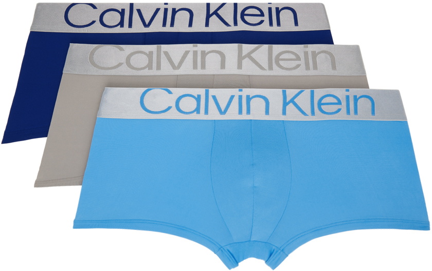 Calvin Klein Underwear: Three-Pack Multicolor Low-Rise Boxer Briefs