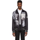 Dolce and Gabbana Black Collage Zip-Up Sweater
