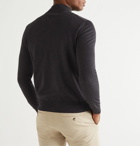 Canali - Slim-Fit Merino Wool Half-Zip Sweater - Gray