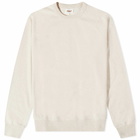 YMC Men's Shrank Crew Sweat in Ecru Marl