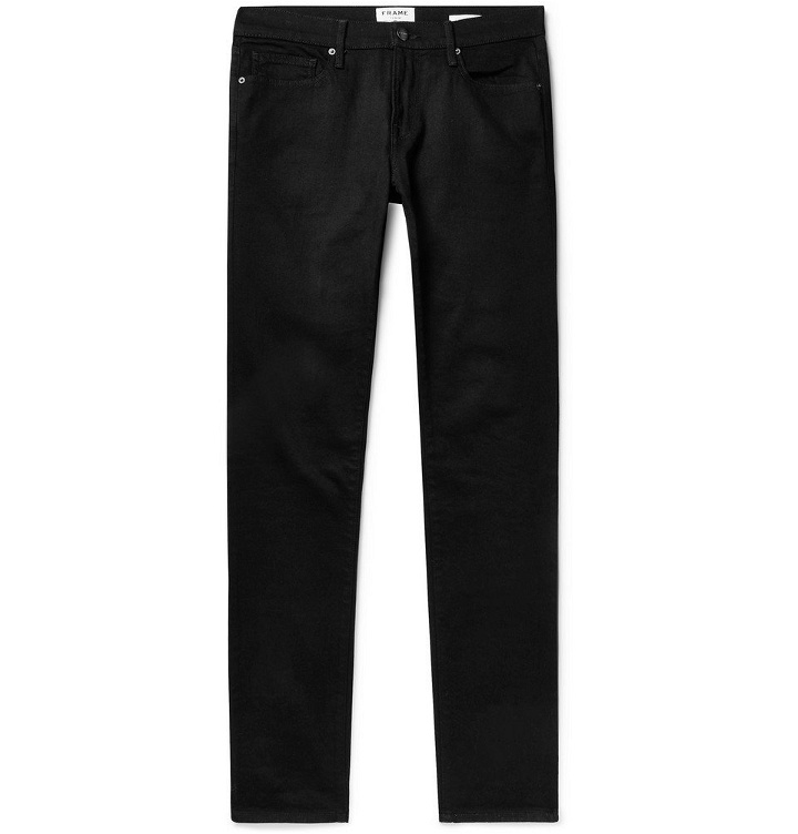 Photo: FRAME - L'Homme Skinny-Fit Stretch-Denim Jeans - Men - Black