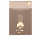 BEAMS JAPAN Logo Card Case in Brown 