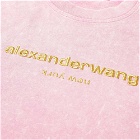 Alexander Wang Long Sleeve Acid Washed Logo Tee
