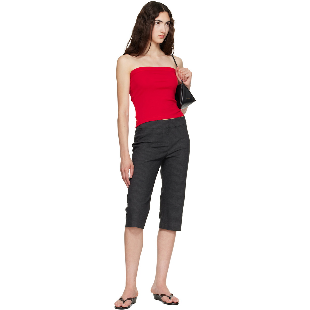 FLORE FLORE Red Bes Bandeau Top