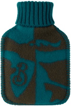 Burberry Navy & Gray EKD Wool Hot Water Bottle