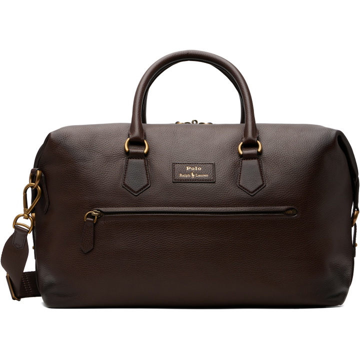 Photo: Polo Ralph Lauren Brown Pebbled Leather Duffle Bag