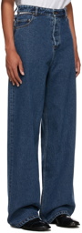 Y/Project Navy Classic Peep Show Jeans