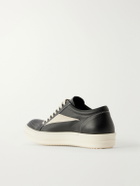 Rick Owens - Vintage Suede-Trimmed Leather and Rubber Sneakers - Black