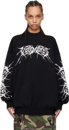VETEMENTS Black Metal Logos Sweater