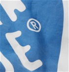 Human Made - Camp-Collar Logo-Print Cotton-Poplin Shirt - Blue