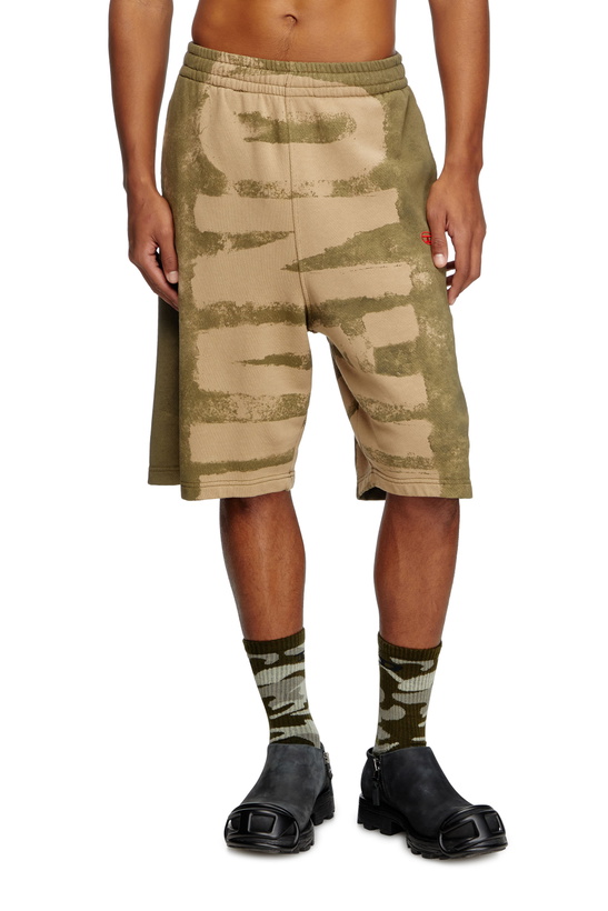 Photo: Diesel Sweat shorts with Damiano print - Pants - Unisex - Green