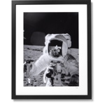 Sonic Editions - Framed 1969 Alan L. Bean on the Moon Print, 17" x 21" - Black