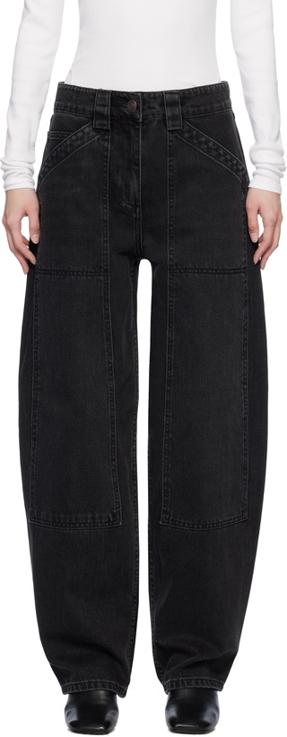Photo: CO Black Denim Patch Pocket Jeans