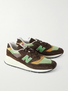 New Balance - 998 Mesh-Trimmed Suede and Leather Sneakers - Brown