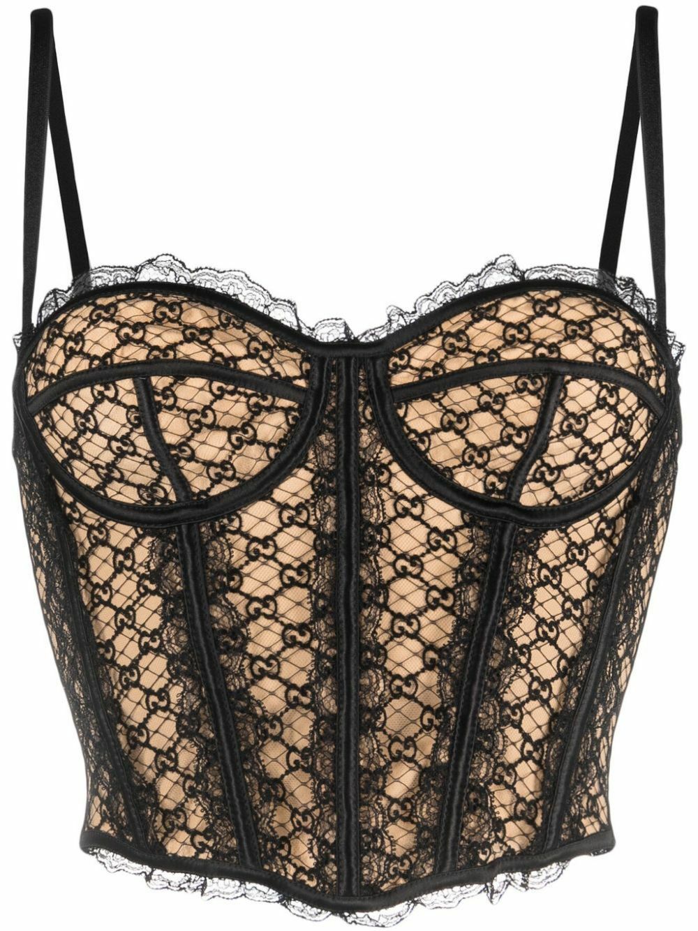 Gucci Black GG Lace Corset Gucci