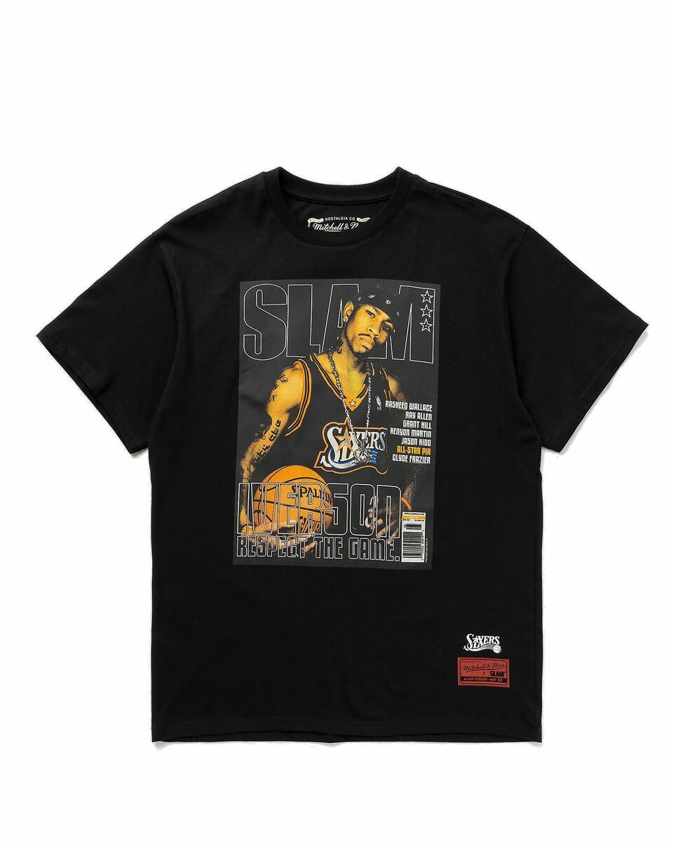 Photo: Mitchell & Ness Nba Slam Cover Tee Allen Iverson 76ers Black - Mens - Shortsleeves