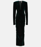 Alexandre Vauthier Ruched velvet gown