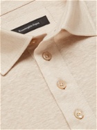 ERMENEGILDO ZEGNA - Linen Polo Shirt - Neutrals - IT 46