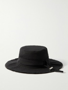 Jacquemus - Artichaut Logo-Embellished Cotton-Canvas Bucket Hat - Black