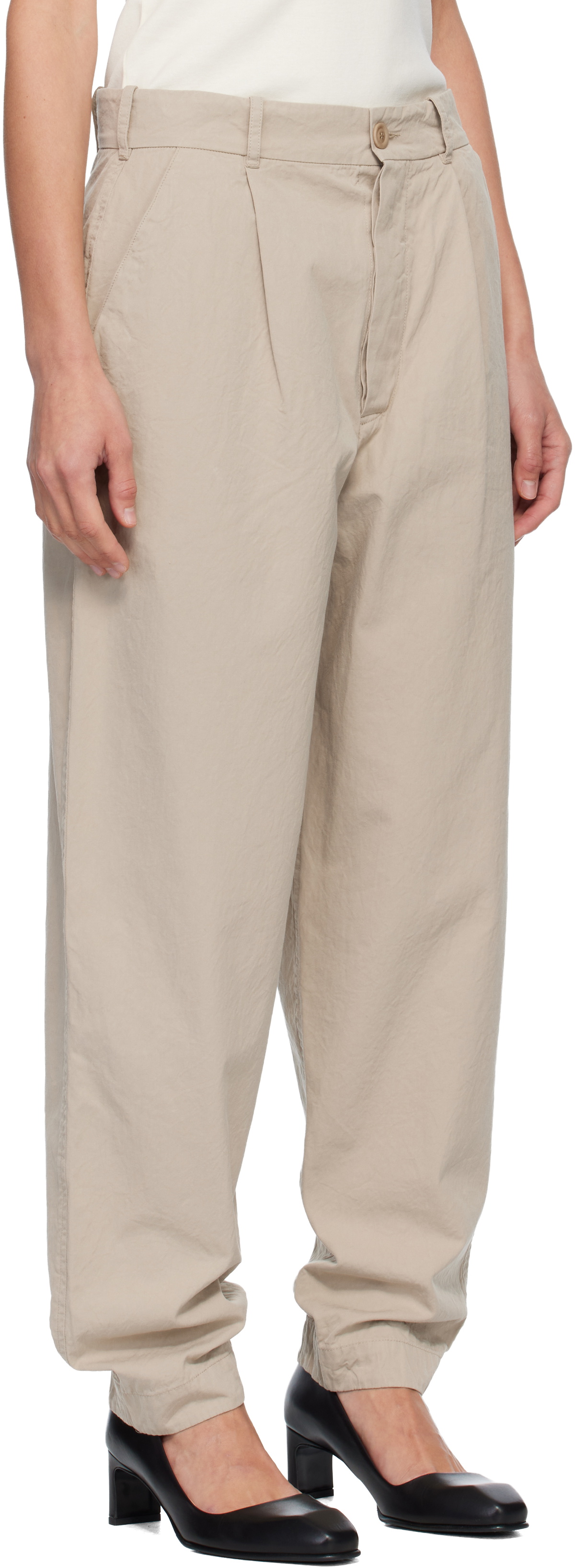 CASEY CASEY Beige Mili Hiroshi Trousers
