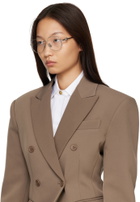 LOEWE Silver Anagram Aviator Glasses