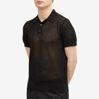 Dries Van Noten Men's Mindo Knit Polo Shirt in Black