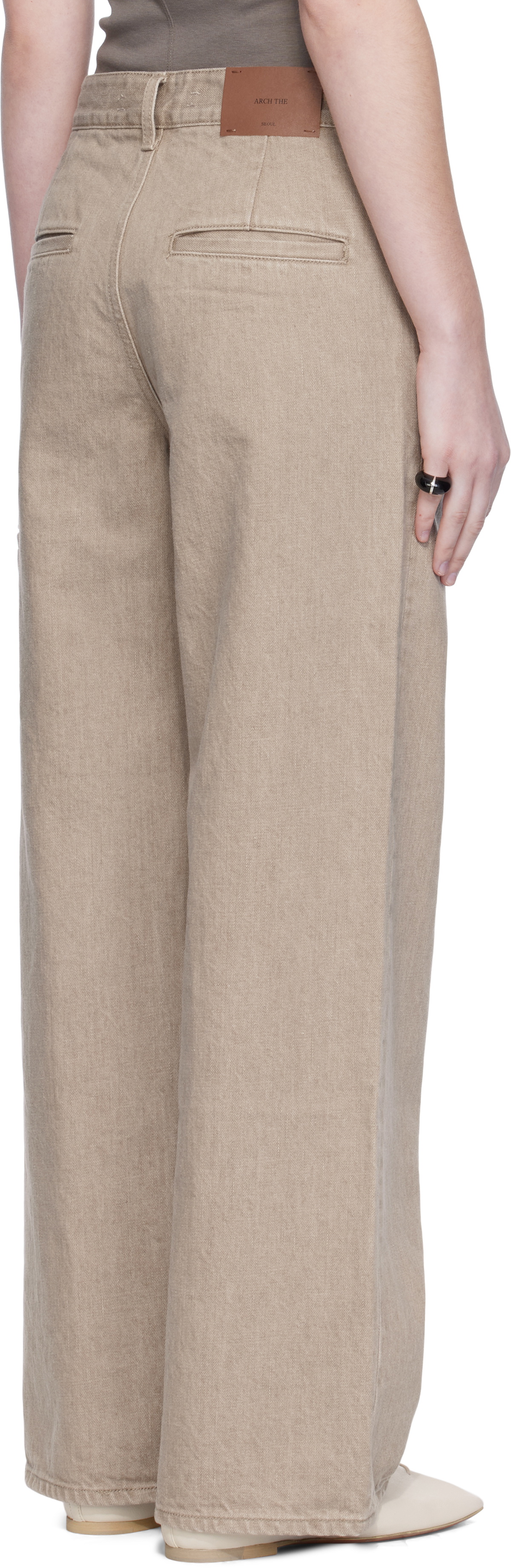 Arch The Beige Midrise Jeans