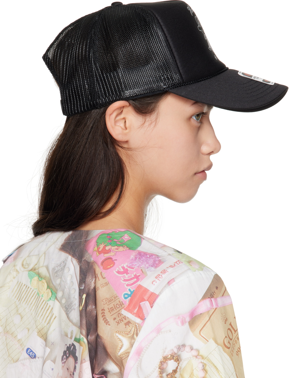 Ashley Williams Black 'Harmony & Peace' Otto Trucker Cap