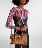 Balenciaga Le City Small suede tote bag